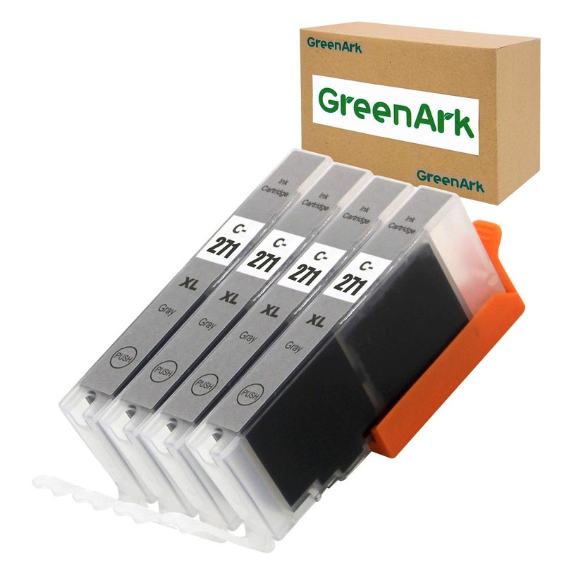 GREENARK Compatible Ink Cartridge Replacement for Canon CLI 271 CLI-271XL Gray Ink Cartridges Work for Canon PIXMA TS8020 TS9020 MG7720 Printers (Gray, 4-Pack CLI-271XL GY) - Image 1